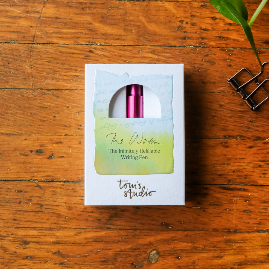 Tom's Studio - The Wren - Refillable Writing Pen: Raspberry