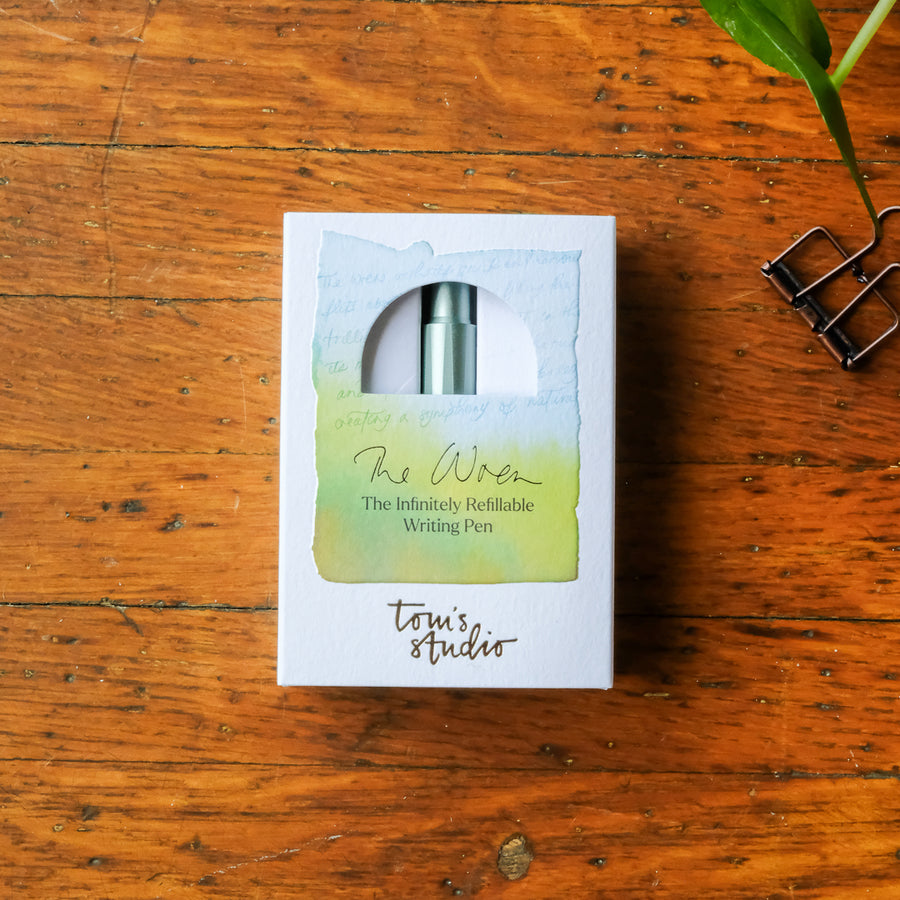 Tom's Studio - The Wren - Refillable Writing Pen: Sage