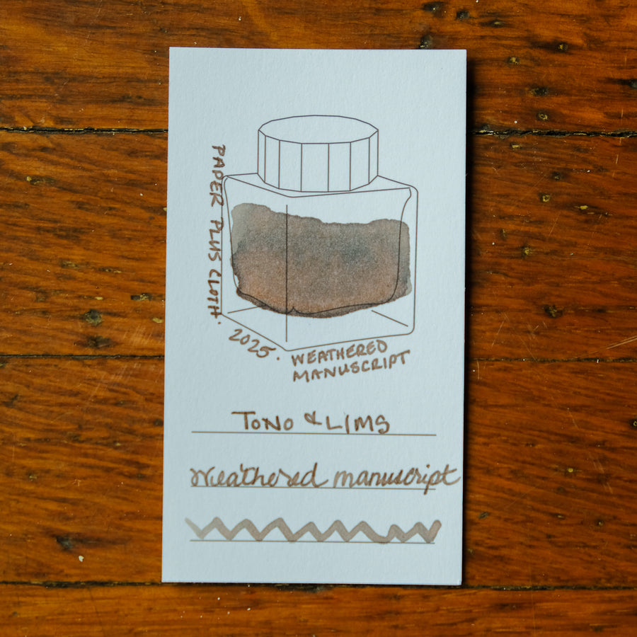 Tono & Lims Fountain Pen Ink - Paper Plus Cloth 2025 - Weathered Manuscript
