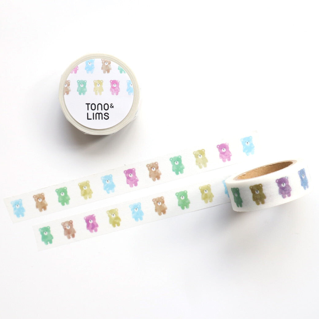 Tono & Lims Washi tape P133 (Colour bear)