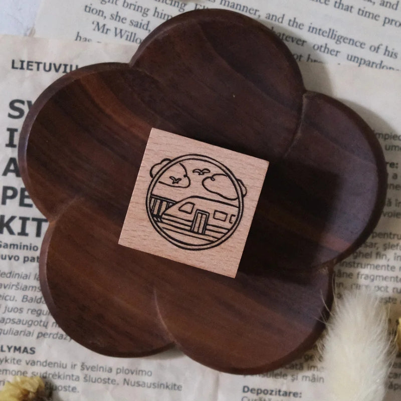 EileenTai.85 Rubber Stamp - Let's Go - Train