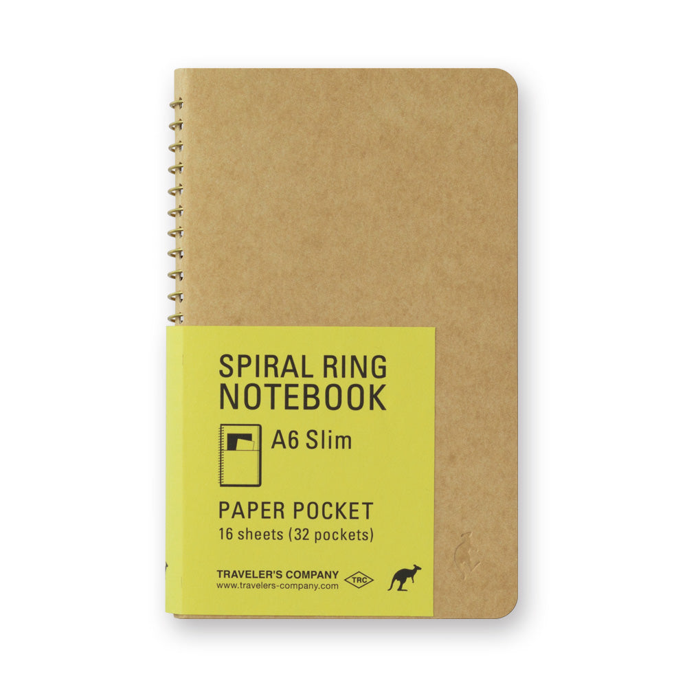 Traveler's Company TRC Spiral Ring Notebook - A6 Slim - Paper Pocket