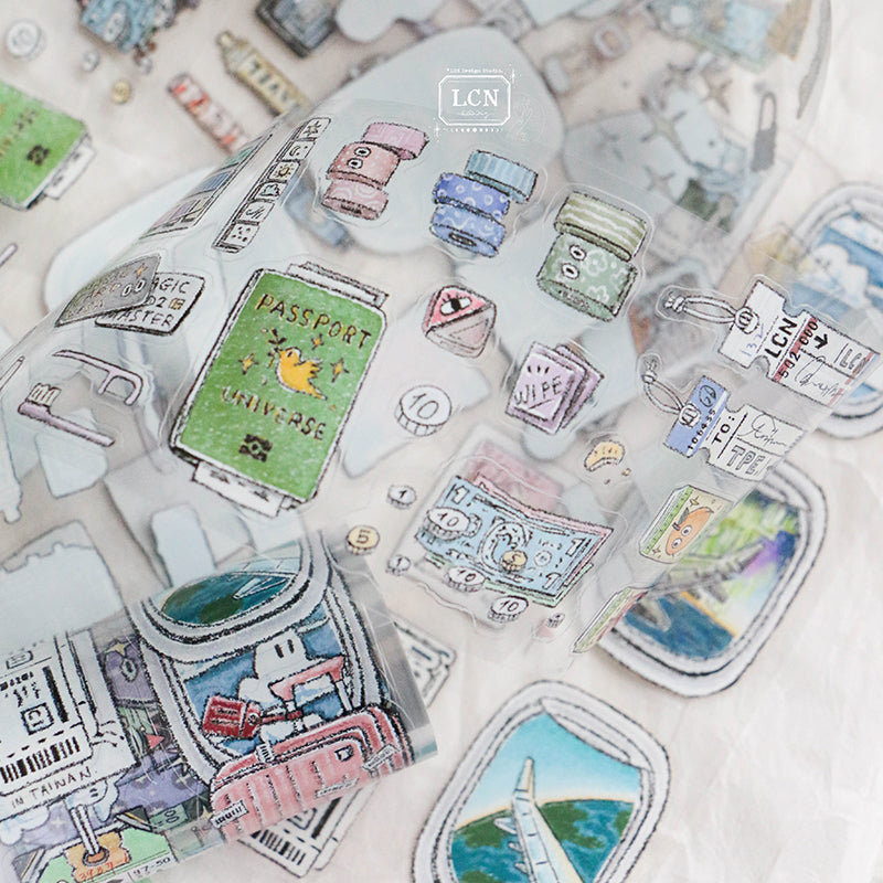 PRE ORDER: LCN Kiss-Cut PET Tape - Travel essentials T00049