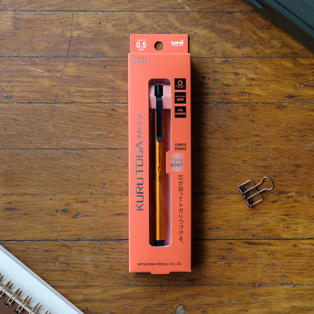 Uni-ball Kuru Toga Metal 0.5mm - Ltd Edition - Sunrise Orange