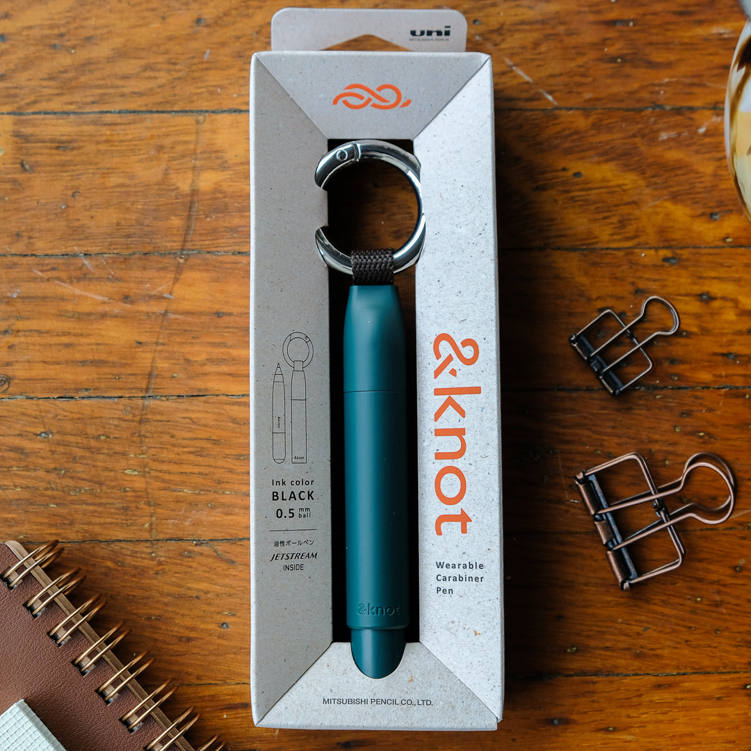 Uni-ball &knot Carabiner Ballpoint Pen - 0.5mm - Cedar Green