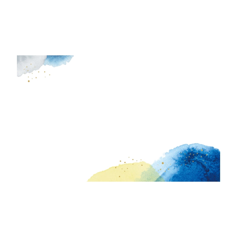 BINSEN-FUSEN Letter Sticky Notes - L Watercolor 004