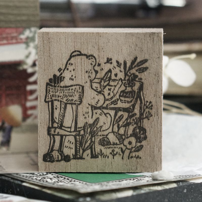 PRE ORDER: Black Milk Project Archive Rubber Stamp L - BMP332 The Writer (Bear)
