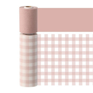 Maste Writeable Perforated Washi Tape 2pc - Gingham Check Pink