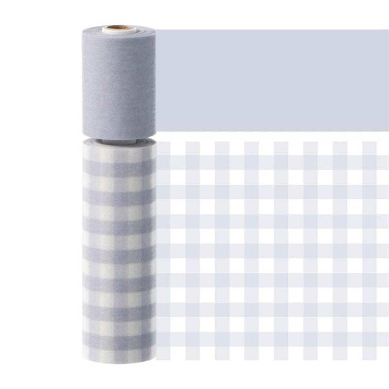 Maste Writeable Perforated Washi Tape 2pc - Gingham Check Blue