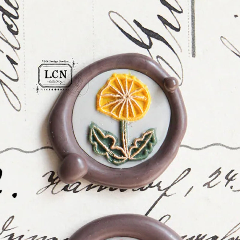 PRE ORDER LCN Mini Wax Seal Set - Hand Drawn Flower 2