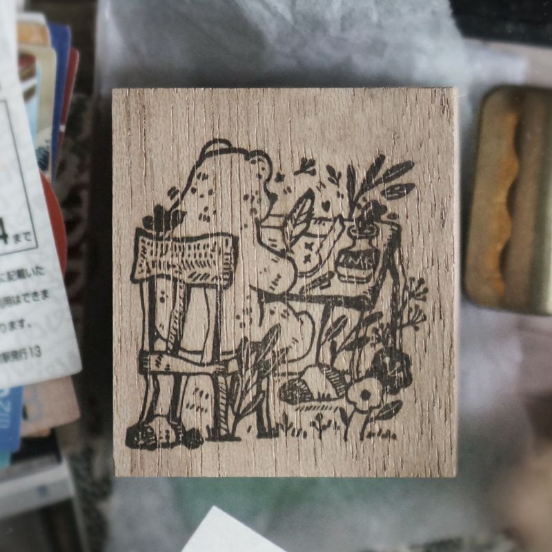 PRE ORDER: Black Milk Project Archive Rubber Stamp L - BMP332 The Writer (Bear)