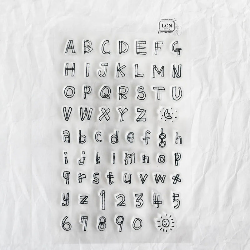 LCN Clear Stamp Set - Hand Drawn Alphabet