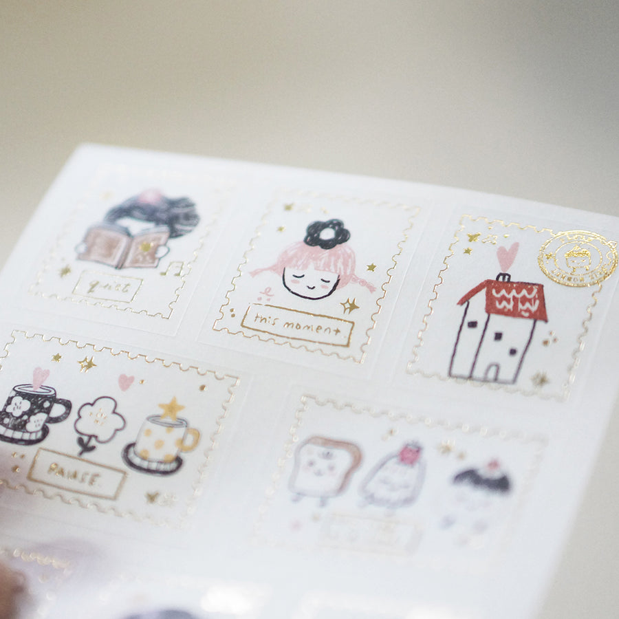 PRE ORDER: Black Milk Project Washi Sticker Sheet with Gold Foil WS05