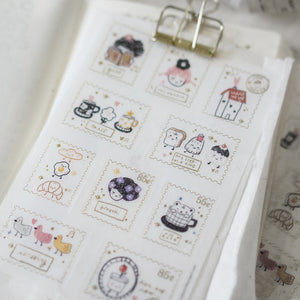 PRE ORDER: Black Milk Project Washi Sticker Sheet with Gold Foil WS05