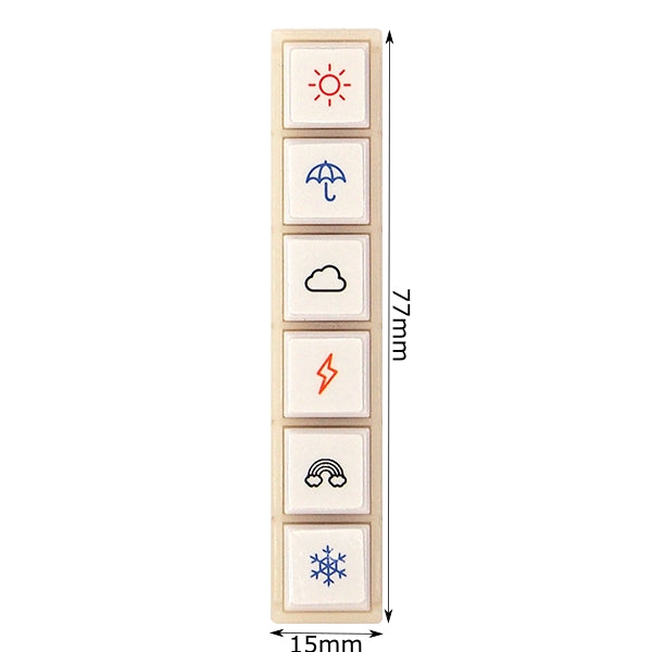 Pochitto 6 Push Button Stamp - What's the weather like today?