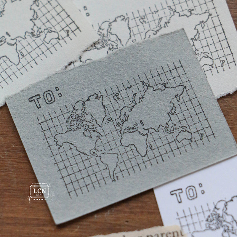 PRE ORDER: LCN Rubber Stamp - World Map  R00166