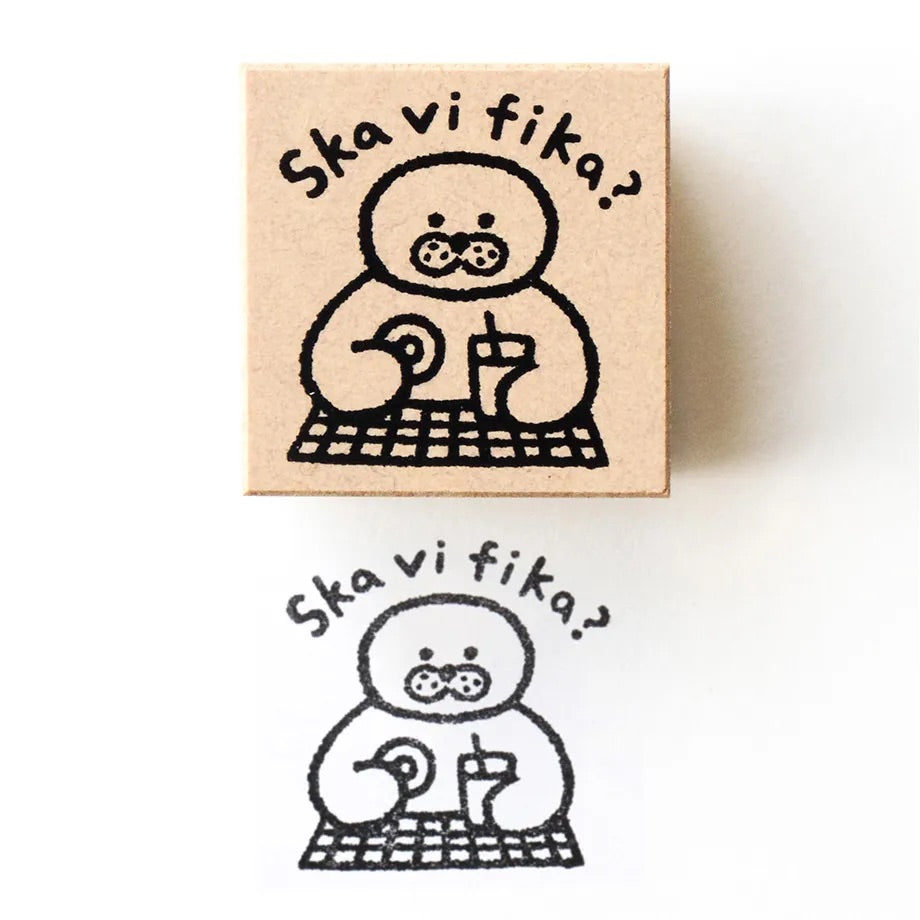Cozyca x Mariko Fukuoka Rubber Stamp - Would you like to have tea? 26986