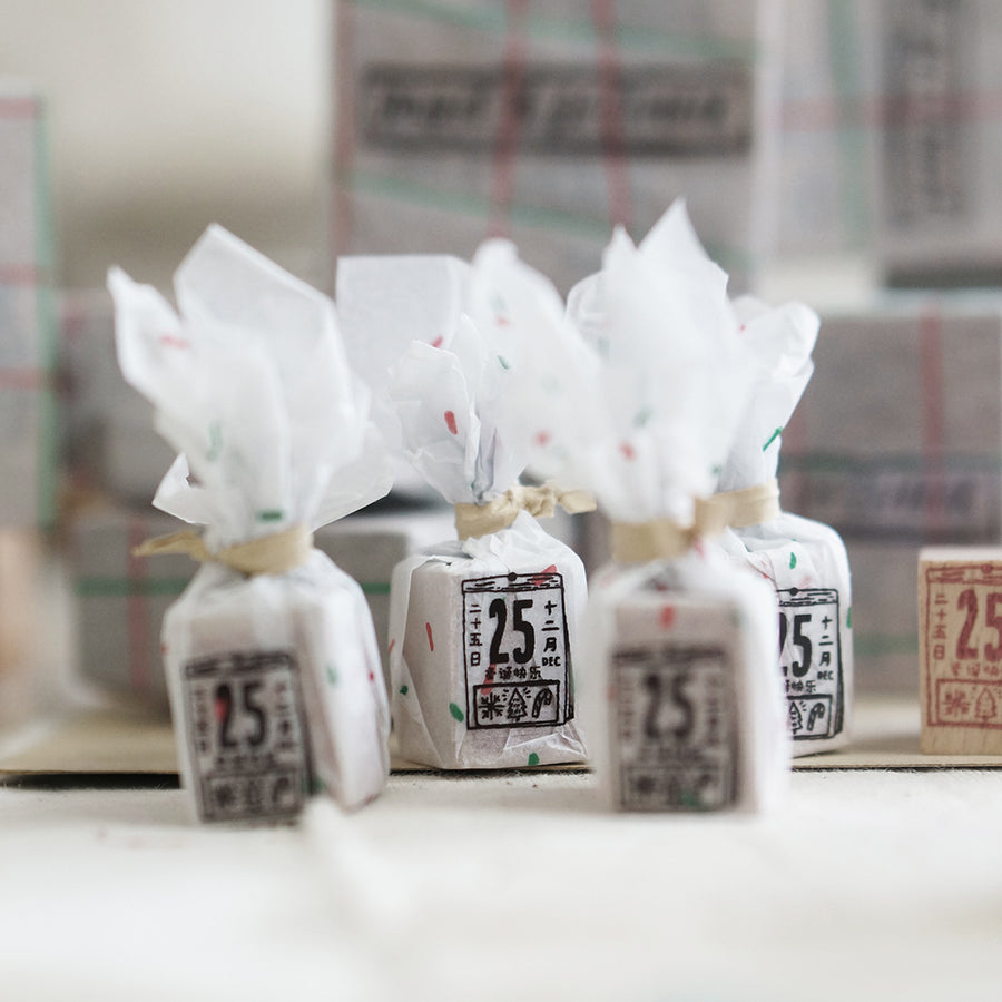 Pre Order: Black Milk Project Pages of December Rubber Stamp - Mini Calendar