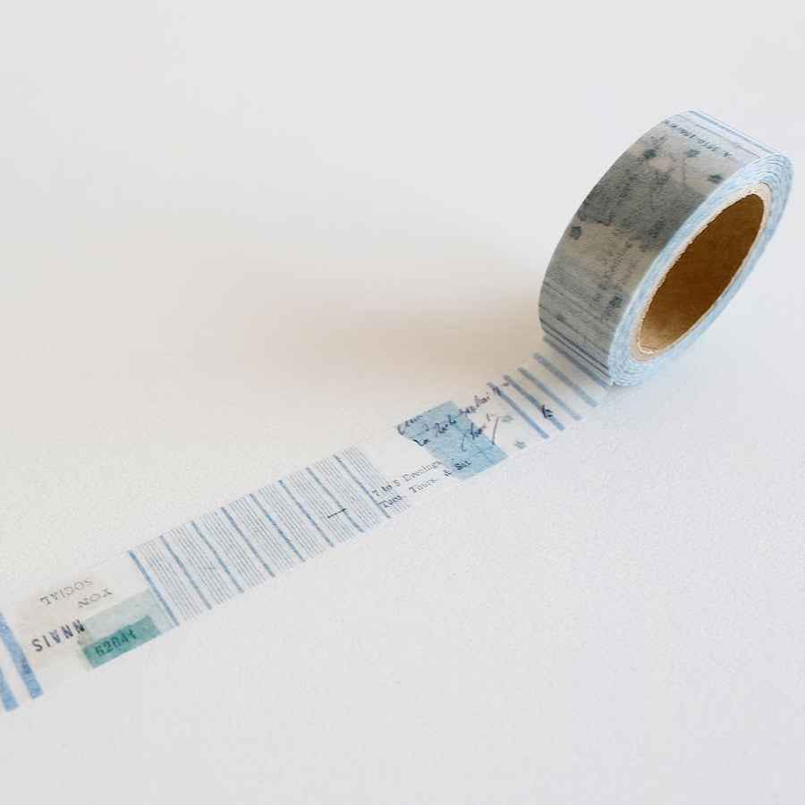 Yohaku Washi Tape - YC-018 Check & Stripe Fuyunohoshi