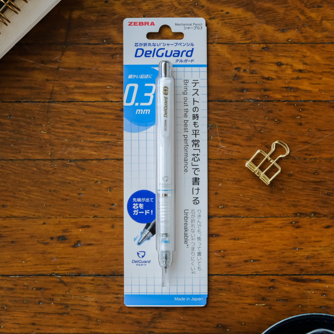 Zebra DelGuard 0.3 Mechanical Pencil - White