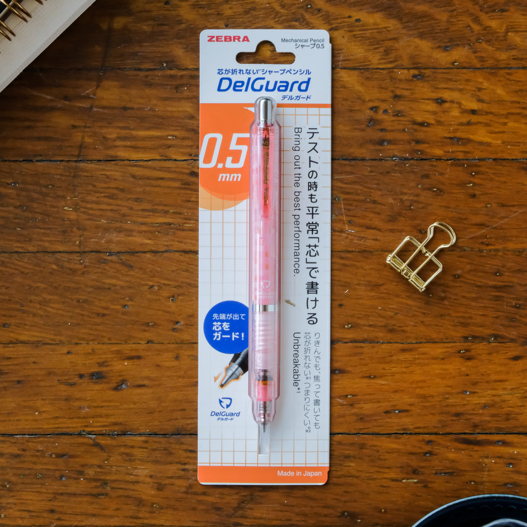 Zebra DelGuard 0.5 Mechanical Pencil - Square Pink