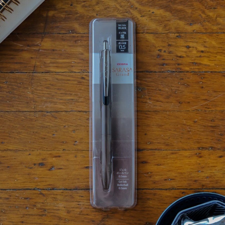 Zebra Sarasa 0.5 Grand Brass Pen - Ash Brown - P-JJ57-AE