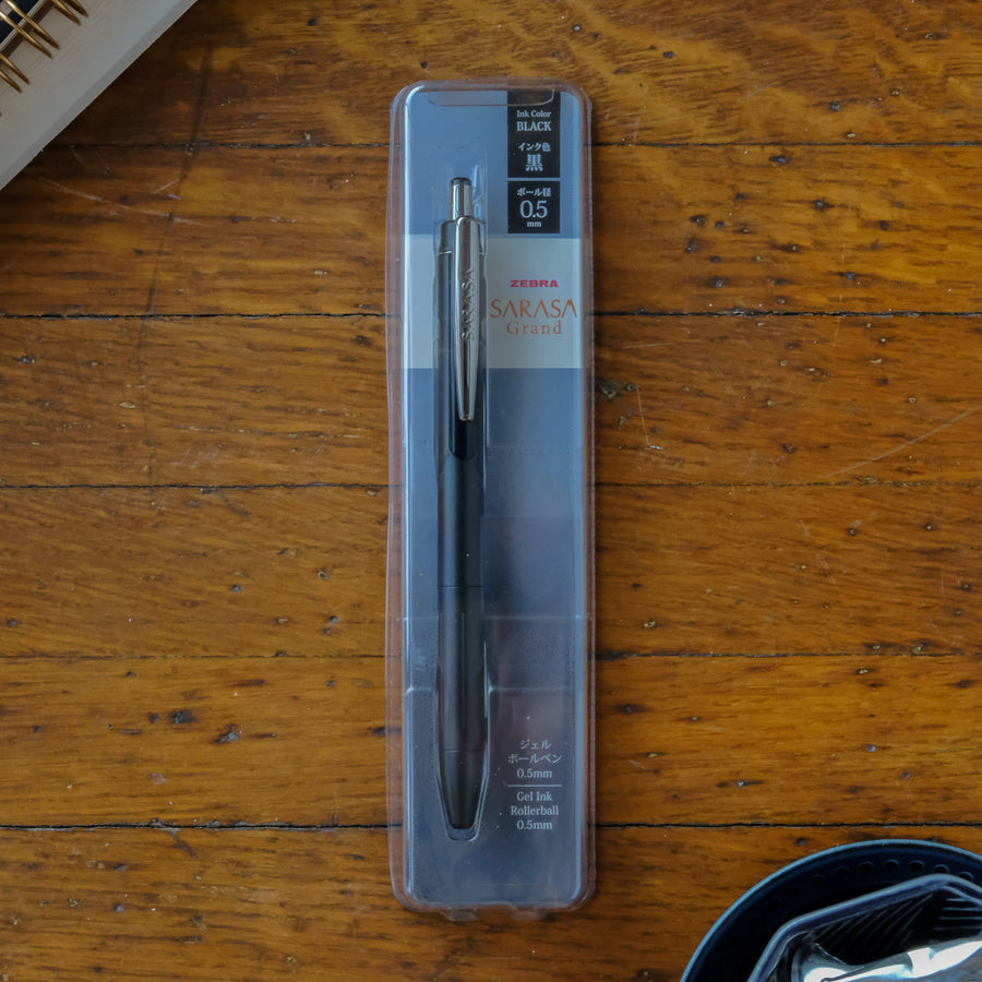 Zebra Sarasa 0.5 Grand Brass Pen - Charcoal Gray - P-JJ57-CHGR