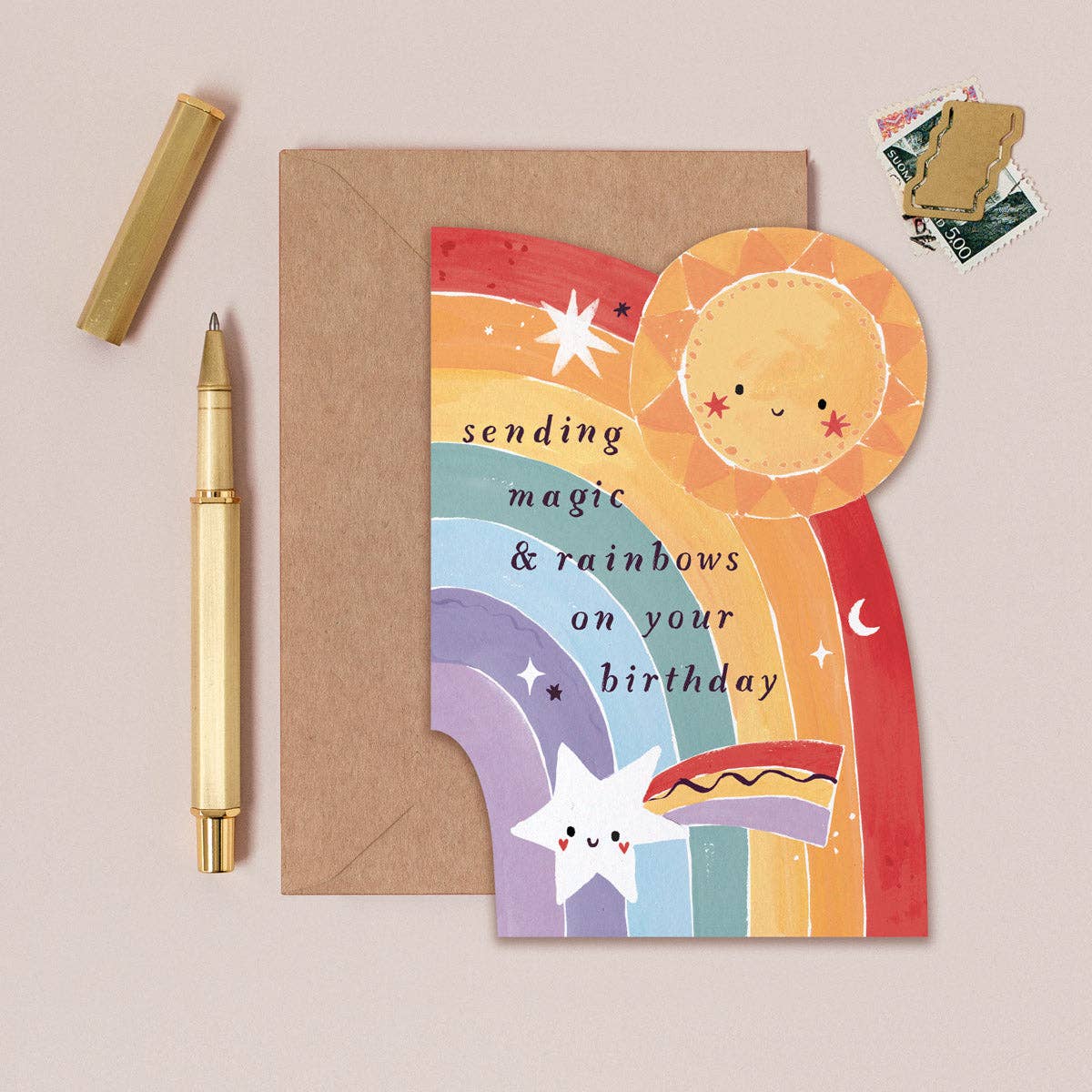 Sister Paper Co. - Kids Rainbow Birthday Card | Childrens Birthday Cards