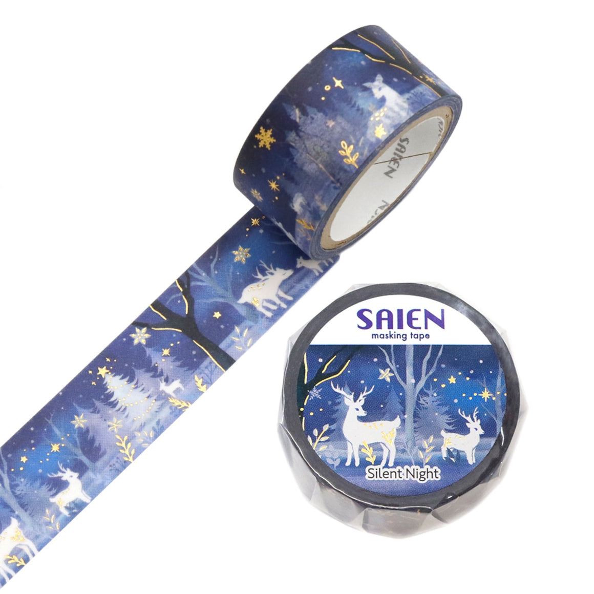 SAIEN Washi Tape Gold Foil - Winter 2026 Silent Night