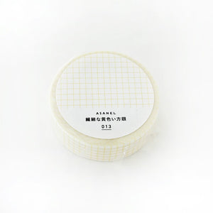 Asanel Masking Tape - 013 Yellow Grid - Paper Plus Cloth