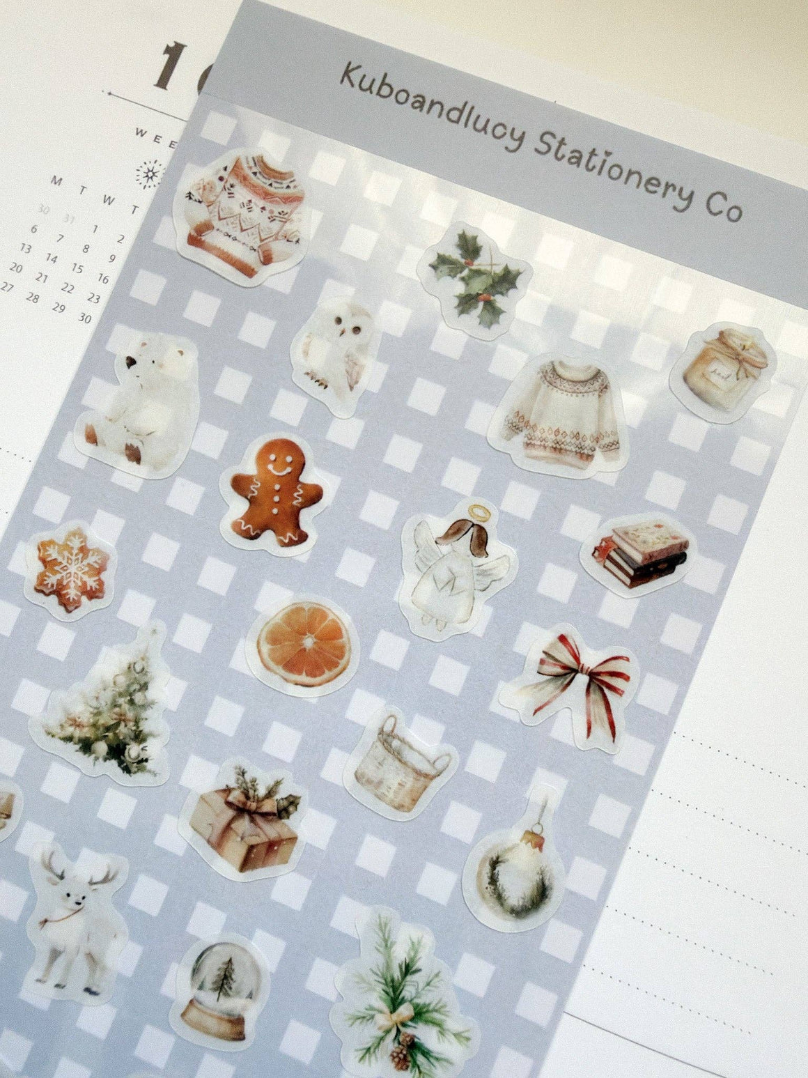 Kuboandlucy Sticker Sheet - Winter Elements