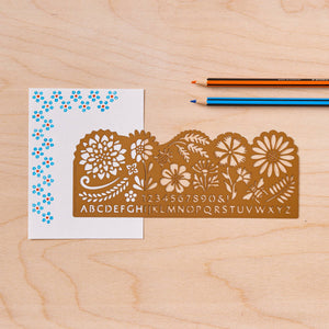 Another Studio - Botanical metal drawing Stencil for drawing and journaling