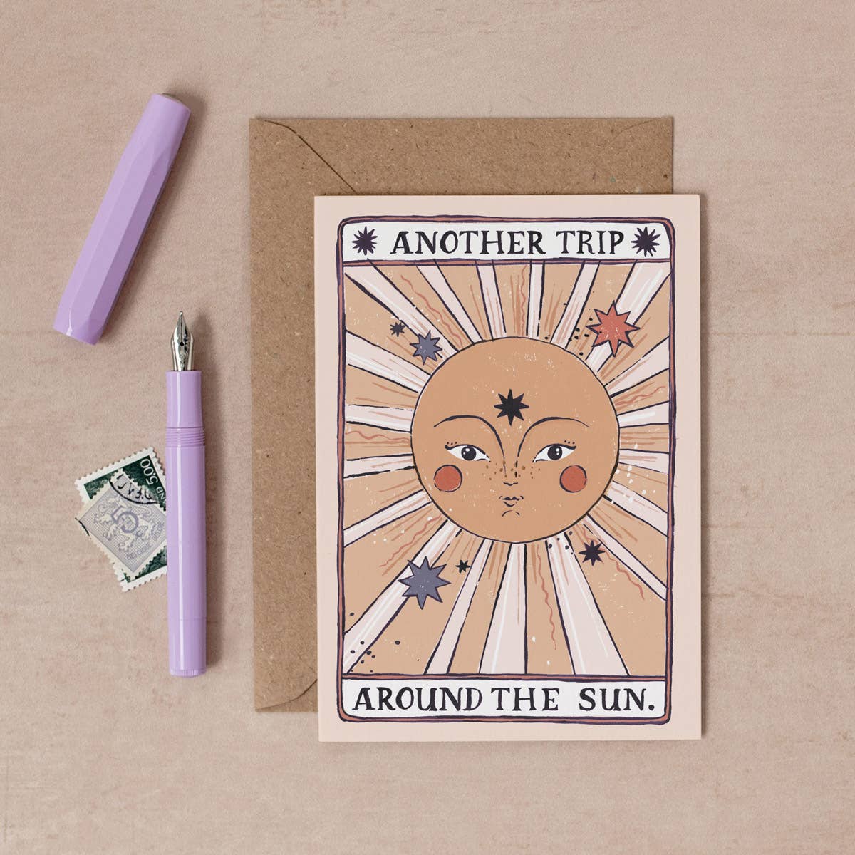 Sister Paper Co. - Tarot Sun Birthday Card | Tarot Card | Sun Greeting Cards