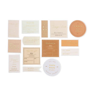 BGM Healing Time Label Sticker Flakes - Cotton - Paper Plus Cloth