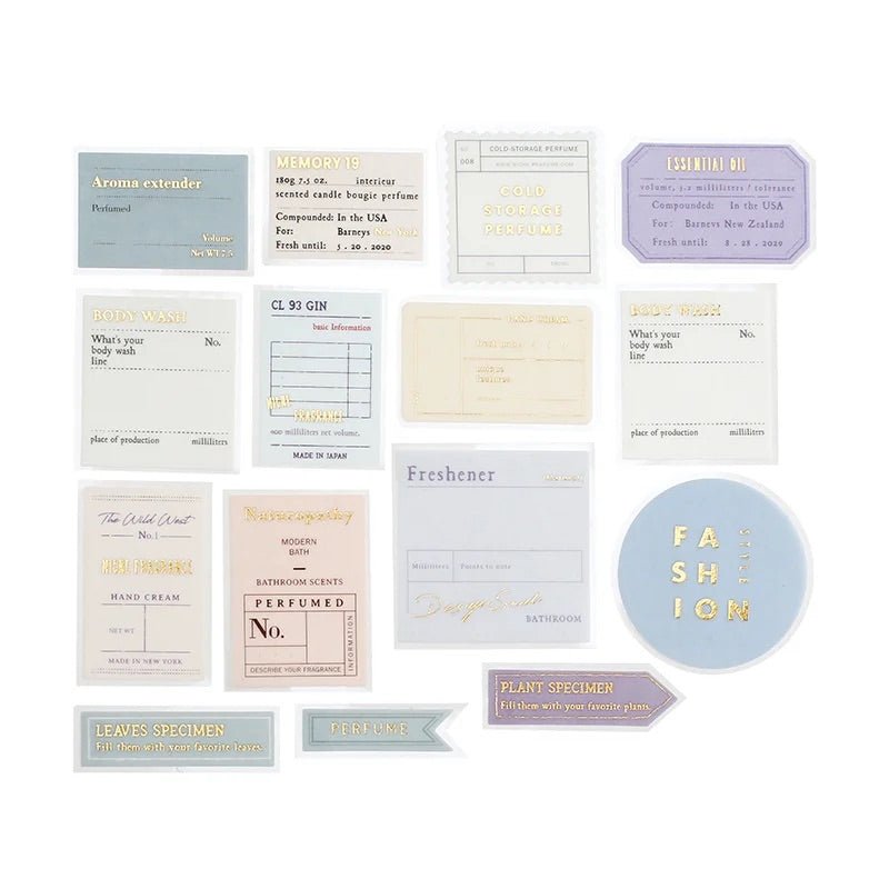 BGM Healing Time Label Sticker Flakes - Lavender - Paper Plus Cloth