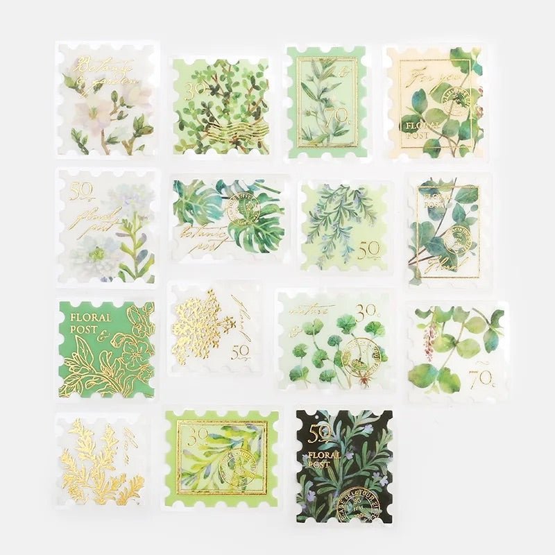 BGM Post Office Sticker Series - Plant Green - Paper Plus Cloth