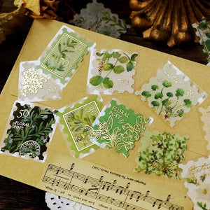BGM Post Office Sticker Series - Plant Green - Paper Plus Cloth