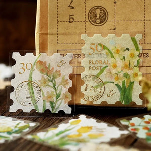 BGM Post Office Sticker Series - Plant Yellow - Paper Plus Cloth