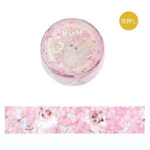 BGM Washi Tape Flowers and Cats - Blossom - Paper Plus Cloth