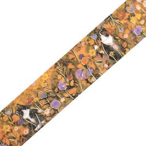 BGM Washi Tape Flowers and Cats - Hachiware Cat - Paper Plus Cloth