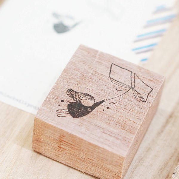 Black Milk Project Rubber Stamp - Flying Book - Paper Plus Cloth