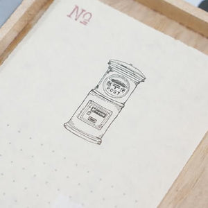 Black Milk Project Rubber Stamp - Japan Post Box - Paper Plus Cloth