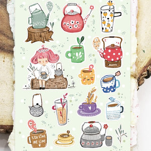 Black Milk Project Stickers - Tea Time - Paper Plus Cloth