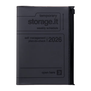 2026 Mark's Storage.it Weekly + Memo B6 Planner (December start) - Black