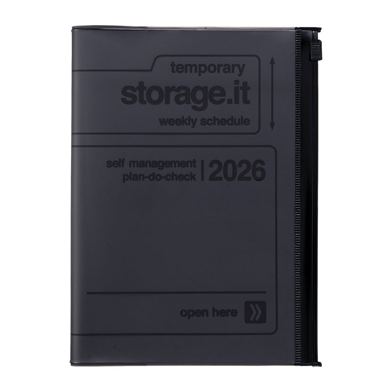 2026 Mark's Storage.it Weekly + Memo B6 Planner (December start) - Black