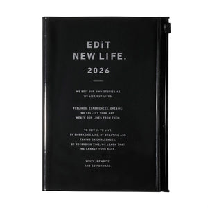 2026 EDiT Daily Typo Pocket B6 Planner - Lamp Black