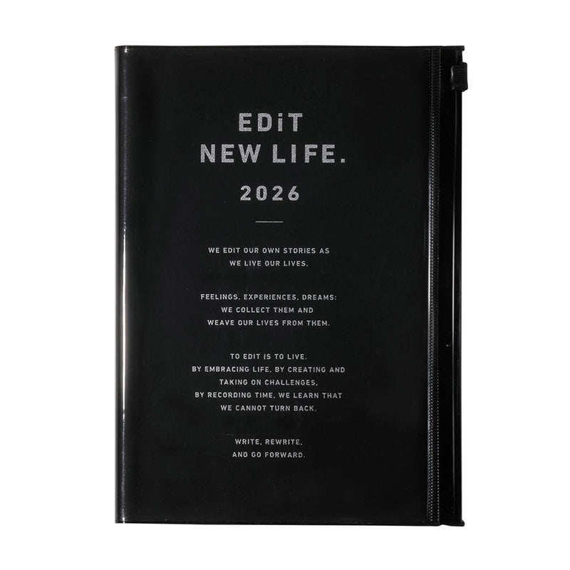2026 EDiT Daily Typo Pocket B6 Planner - Lamp Black