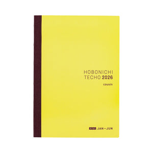2026 Hobonichi A5 Japanese Cousin Avec Books (6-Month x 2)
