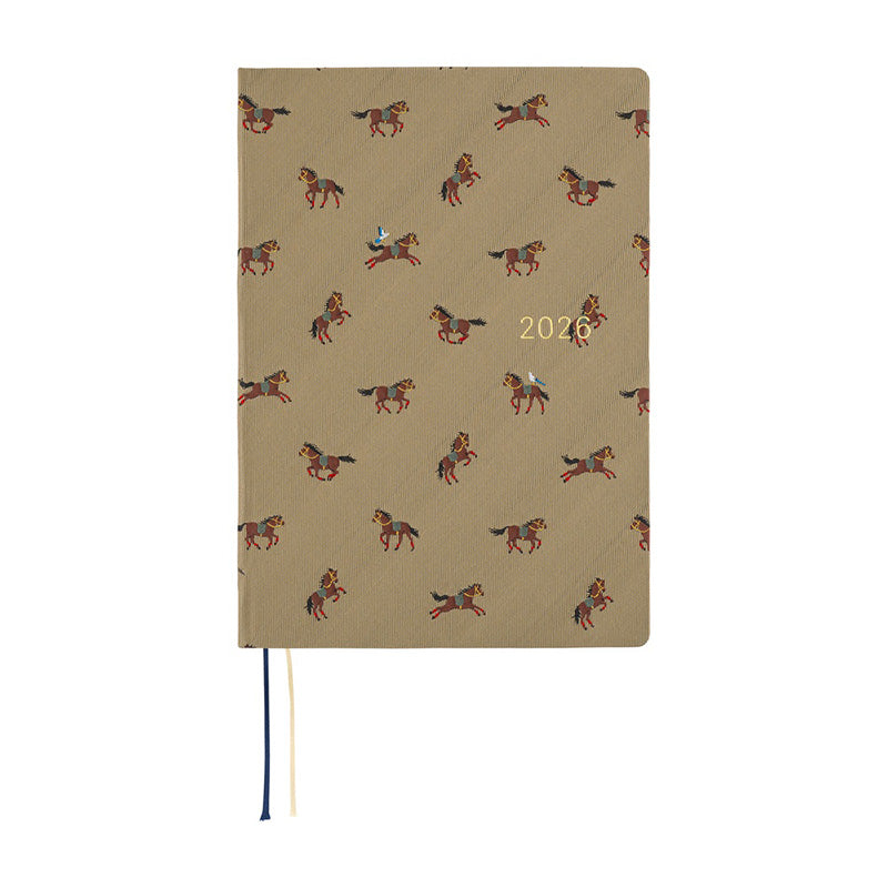 2026 Hobonichi A5 HON: Bow & Tie - Galloping Horses