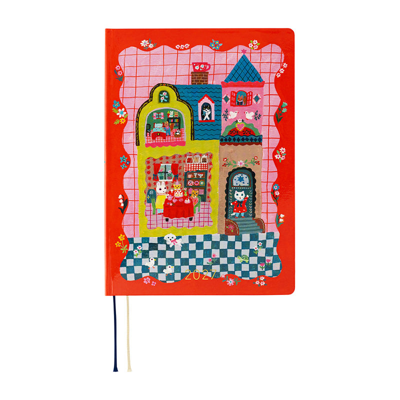 2027 Hobonichi A5 HON: Yumi Kitagishi - White Cat and Rabbit’s Tea Room